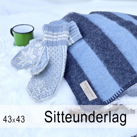 Sitteunderlag i Striper blått&blått